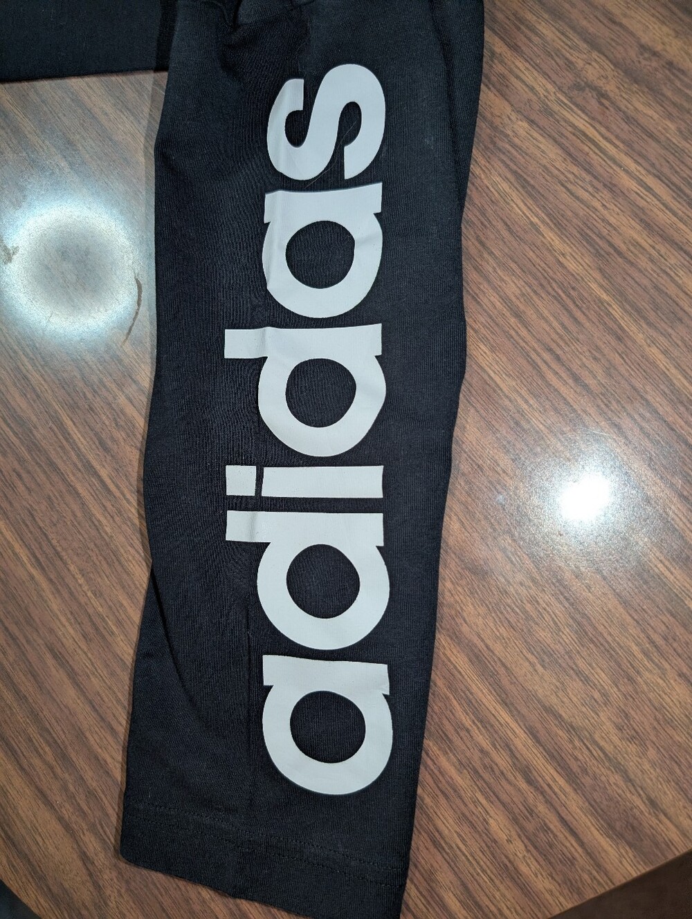 adidas Black Jogger Sweatpants with White Side Logo - Picture 4 of 7